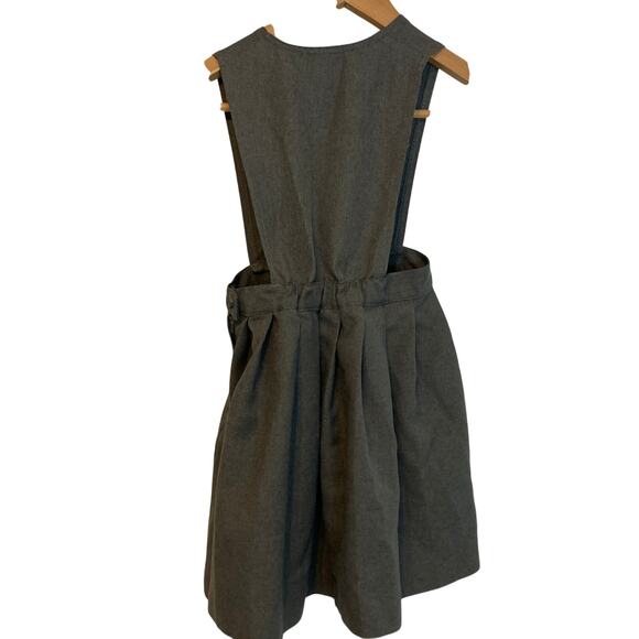 French Toast Girl’s Gray Pinafore V-Neck Pleated School Uniform Jumper Dress - Picture 2 of 6